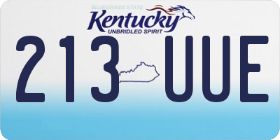 KY license plate 213UUE