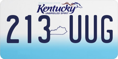 KY license plate 213UUG