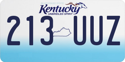 KY license plate 213UUZ