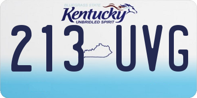 KY license plate 213UVG
