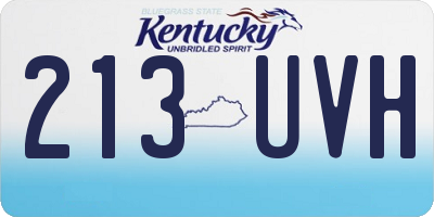 KY license plate 213UVH
