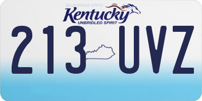 KY license plate 213UVZ