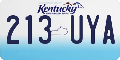 KY license plate 213UYA