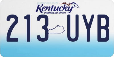 KY license plate 213UYB
