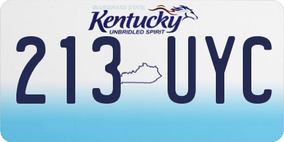 KY license plate 213UYC