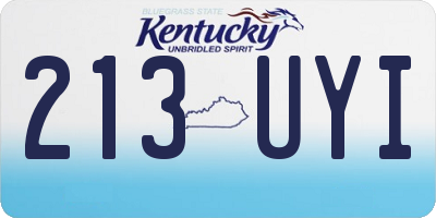 KY license plate 213UYI