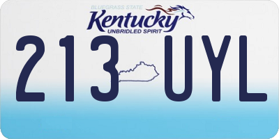 KY license plate 213UYL