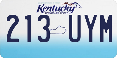 KY license plate 213UYM