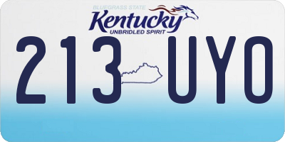 KY license plate 213UYO
