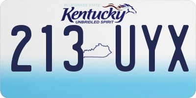 KY license plate 213UYX