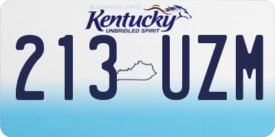 KY license plate 213UZM