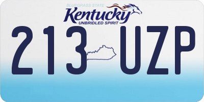 KY license plate 213UZP