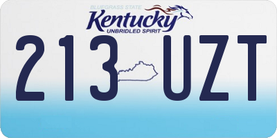 KY license plate 213UZT