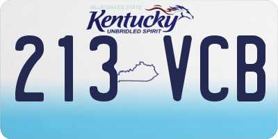 KY license plate 213VCB