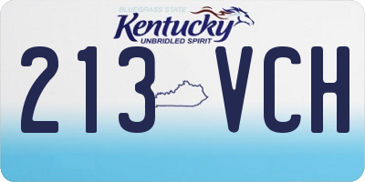 KY license plate 213VCH