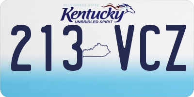 KY license plate 213VCZ