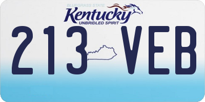 KY license plate 213VEB
