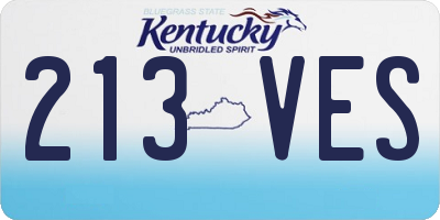 KY license plate 213VES