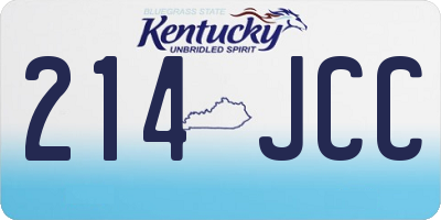 KY license plate 214JCC