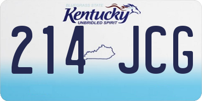 KY license plate 214JCG