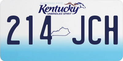 KY license plate 214JCH