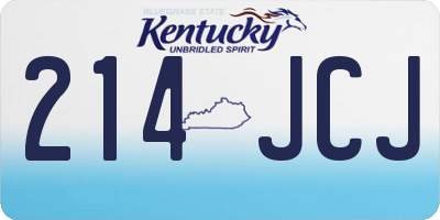 KY license plate 214JCJ