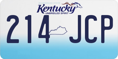 KY license plate 214JCP