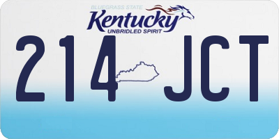 KY license plate 214JCT