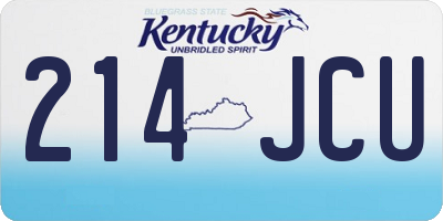 KY license plate 214JCU