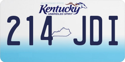KY license plate 214JDI