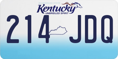 KY license plate 214JDQ
