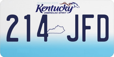 KY license plate 214JFD