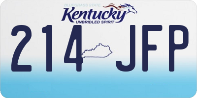 KY license plate 214JFP