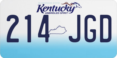 KY license plate 214JGD