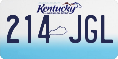 KY license plate 214JGL