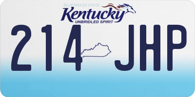 KY license plate 214JHP