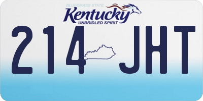 KY license plate 214JHT