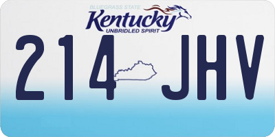 KY license plate 214JHV