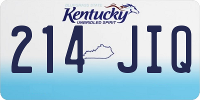 KY license plate 214JIQ