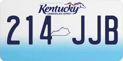 KY license plate 214JJB