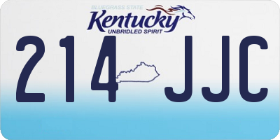 KY license plate 214JJC