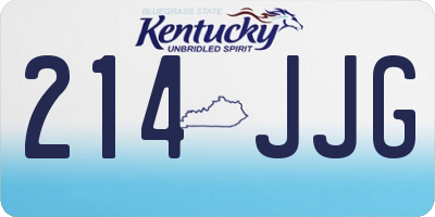 KY license plate 214JJG