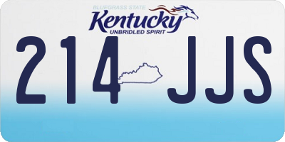 KY license plate 214JJS