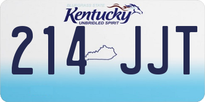 KY license plate 214JJT