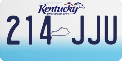 KY license plate 214JJU