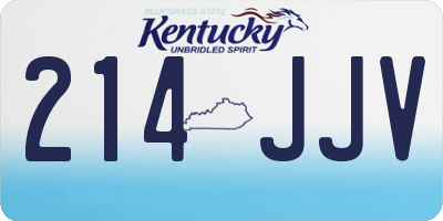 KY license plate 214JJV