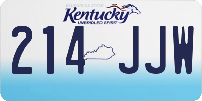 KY license plate 214JJW