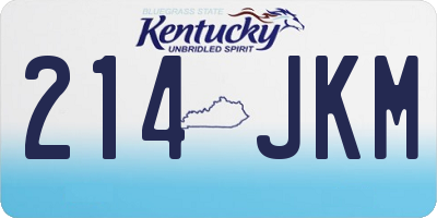 KY license plate 214JKM