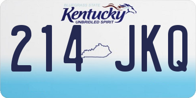 KY license plate 214JKQ