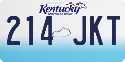 KY license plate 214JKT